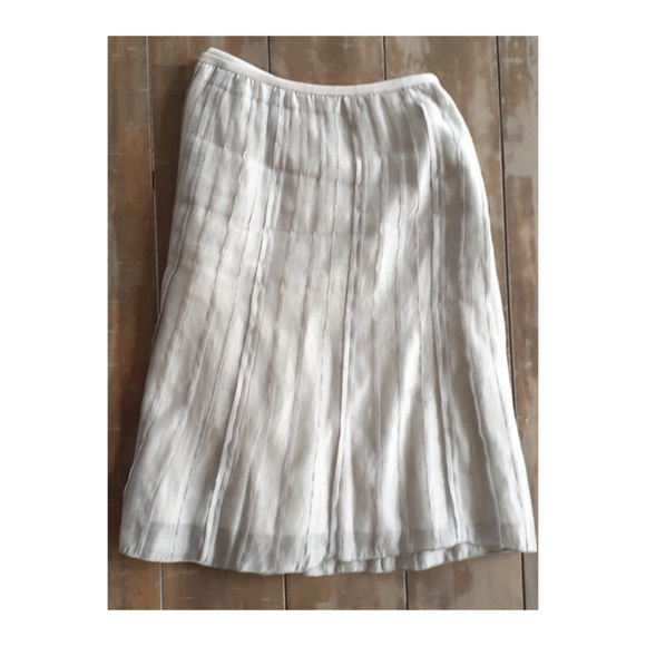 (Two for 20) NIC+ZOE Women's Skirt Pleated Grey Silver 14 - Picture 2 of 4